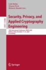 Security, Privacy, and Applied Cryptography Engineering : 10th International Conference, SPACE 2020, Kolkata, India, December 17–21, 2020, Proceedings - Book