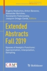 Extended Abstracts Fall 2019 : Spaces of Analytic Functions: Approximation, Interpolation, Sampling - eBook