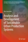 Analysis and Development of Sustainable Urban Production Systems - eBook