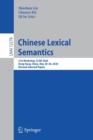 Chinese Lexical Semantics : 21st Workshop, CLSW 2020,  Hong Kong, China, May 28-30, 2020,  Revised Selected Papers - Book