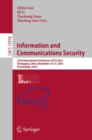 Information and Communications Security : 23rd International Conference, ICICS 2021, Chongqing, China, November 19-21, 2021, Proceedings, Part I - eBook