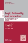 Logic, Rationality,  and Interaction : 8th International Workshop, LORI 2021, Xi'an, China, October 16-18, 2021, Proceedings - Book