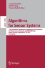 Algorithms for Sensor Systems : 17th International Symposium on Algorithms and Experiments for Wireless Sensor Networks, ALGOSENSORS 2021, Lisbon, Portugal, September 9–10, 2021, Proceedings - Book