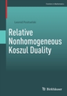 Relative Nonhomogeneous Koszul Duality - Book