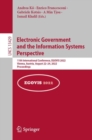 Electronic Government and the Information Systems Perspective : 11th International Conference, EGOVIS 2022, Vienna, Austria, August 22-24, 2022, Proceedings - Book