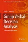 Group Verbal Decision Analysis : Theory and Applications - Book