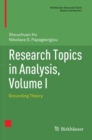 Research Topics in Analysis, Volume I : Grounding Theory - Book