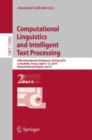 Computational Linguistics and Intelligent  Text Processing : 20th International Conference, CICLing 2019, La Rochelle, France, April 7-13, 2019, Revised Selected Papers, Part II - Book