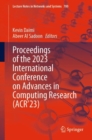 Proceedings of the 2023 International Conference on Advances in Computing Research (ACR'23) - eBook
