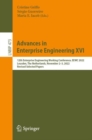 Advances in Enterprise Engineering XVI : 12th Enterprise Engineering Working Conference, EEWC 2022, Leusden, The Netherlands, November 2-3, 2022, Revised Selected Papers - Book