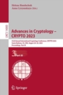 Advances in Cryptology - CRYPTO 2023 : 43rd Annual International Cryptology Conference, CRYPTO 2023, Santa Barbara, CA, USA, August 20-24, 2023, Proceedings, Part III - eBook
