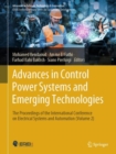 Advances in Control Power Systems and Emerging Technologies : The Proceedings of the International Conference on Electrical Systems and Automation (Volume 2) - eBook