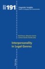 Interpersonality in Legal Genres - Book