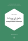 Einleitung in die Algebra und die Theorie der Algebraischen Gleichungen - eBook