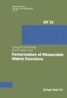Factorization of Measurable Matrix Functions - eBook