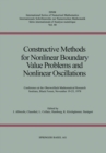 Constructive Methods for Nonlinear Boundary Value Problems and Nonlinear Oscillations : Conference at the Oberwolfach Mathematical Research Institute, Black Forest, November 19-25, 1978 - eBook