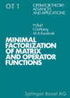 Minimal Factorization of Matrix and Operator Functions - eBook