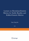 Lectures on Hermitian-Einstein Metrics for Stable Bundles and Kahler-Einstein Metrics : Delivered at the German Mathematical Society Seminar in Dusseldorf in June, 1986 - eBook