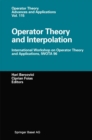 Operator Theory and Interpolation : International Workshop on Operator Theory and Applications, IWOTA 96 - eBook
