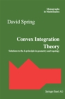 Convex Integration Theory : Solutions to the h-principle in geometry and topology - eBook