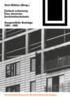 Einfach schwierig. Eine deutsche Architekturdebatte : Ausgewahlte Beitrage 1993-1995 - eBook