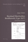 Bernhard Hirschvelders Briefrhetorik (Cgm 3607) : Untersuchung Und Edition - Book