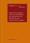 Repertorium edierter Texte des Mittelalters aus dem Bereich der Philosophie und angrenzender Gebiete - eBook