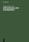 Erfahrung und Experiment : Studien zu Theorie und Geschichte des Essayismus - eBook
