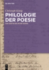 Philologie der Poesie : Von Goethe bis Peter Szondi - eBook