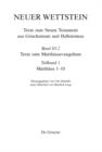 Texte zum Matthausevangelium : Matthaus 1-10 - eBook