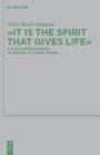 "It is the Spirit that Gives Life" : A Stoic Understanding of Pneuma in John's Gospel - eBook