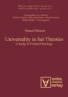 Universality in Set Theories : A Study in Formal Ontology - eBook