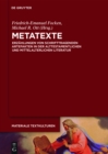 Metatexte : Erzahlungen von schrifttragenden Artefakten in der alttestamentlichen und mittelalterlichen Literatur - eBook