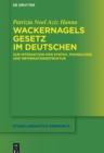 Wackernagels Gesetz im Deutschen : Zur Interaktion von Syntax, Phonologie und Informationsstruktur - eBook