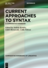 Current Approaches to Syntax : A Comparative Handbook - eBook