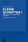 Manfred Baum: Kleine Schriften. Band 1 - eBook