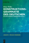 Konstruktionsgrammatik des Deutschen : Ein sprachgebrauchsbezogener Ansatz - eBook