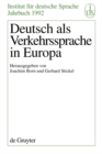 Deutsch als Verkehrssprache in Europa - eBook