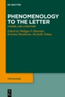 Phenomenology to the Letter : Husserl and Literature - eBook