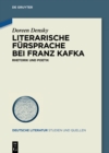 Literarische Fursprache bei Franz Kafka : Rhetorik und Poetik - eBook