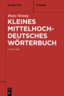Kleines mittelhochdeutsches Worterbuch - eBook