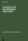 Extension of Holomorphic Functions - eBook