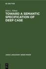 Toward a Semantic Specification of Deep Case - eBook