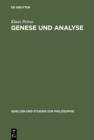 Genese und Analyse : Logik, Rhetorik und Hermeneutik im 17. und 18. Jahrhundert - eBook