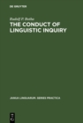 The Conduct of Linguistic Inquiry : A Systematic Introduction to the Methodology of Generative Grammar - eBook