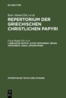 Biblische Papyri, Altes Testament, Neues Testament, Varia, Apokryphen : <RGCP I> - eBook