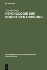 Psychologie der kognitiven Ordnung - eBook