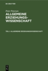 Allgemeine Erziehungswissenschaft - eBook