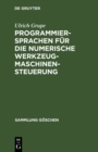 Programmiersprachen fur die numerische Werkzeugmaschinensteuerung - eBook