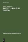 The Syllable in Dutch - eBook